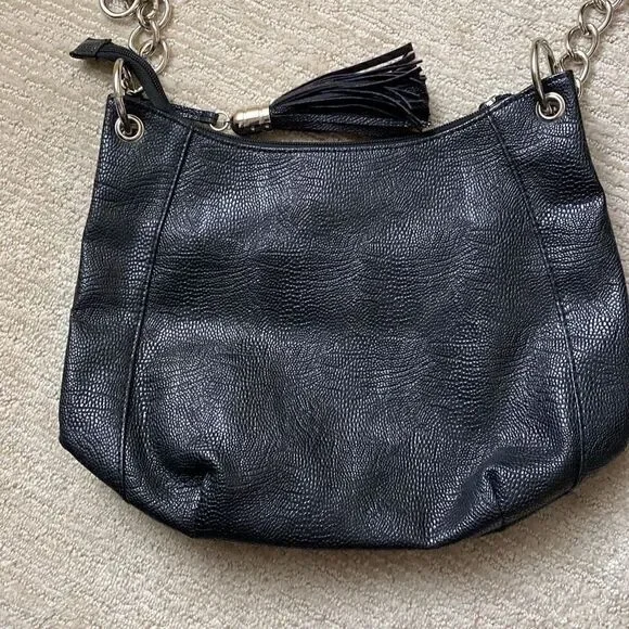 Sofia Vergara Black Faux Leather Shoulder Bag - Picture 4 of 6